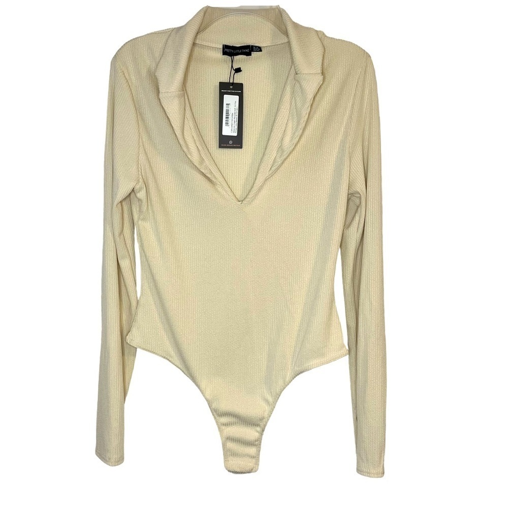 PrettyLittleThing Maternity Recycled Ribbed Polo Body Suit